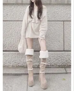 GRL厚底ムートンニーハイブーツ［zr1451］