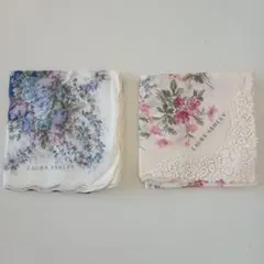 LAURA ASHLEY ハンカチ 2枚セット 花柄