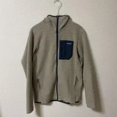 patagonia R1エアフルジップフーディー M ベージュ
