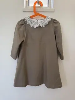 B:MING by BEAMS ベージュ レース襟 ワンピース 100㎝