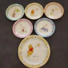 くまのプーさん 陶器皿 6枚セット　三郷陶器