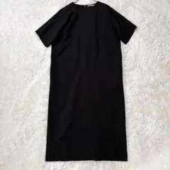 21SS 美品　セオリーリュクス　ロングワンピース　黒　洗える　38サイズのサムネイル