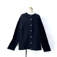 新品未使用 グリーンレーベル キッズ ウラケ カーディガン ブラック 150cm