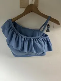 レディース水着 フリルワンショルダーハイウエストビキニ 2点セット