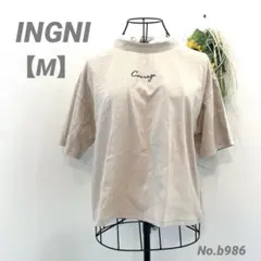 イング　INGNI 半袖トップス　M 襟レース付き　カジュアル　Tシャツ