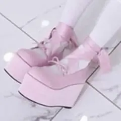 【Lサイズ/新品】ficle bebe サテンバレエシューズ ピンクのサムネイル