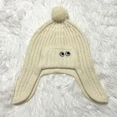 【美品】UNIQLO×ANYA HINDMARCH キッズニット帽 ポンポン付