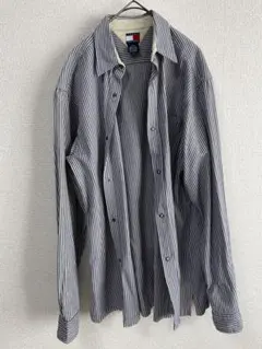 TOMMY HILFIGER オーバーサイズ ストライプシャツ M相当
