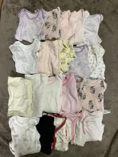 赤ちゃんロンパースまとめ売り21枚　肌着下着　長袖半袖60〜80cm