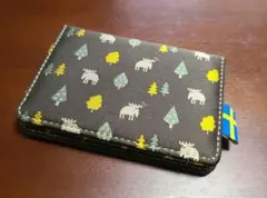 MOZ ヘラジカデザイン　定期入れ　ブラウン　雑貨　可愛い　お洒落　メンズ