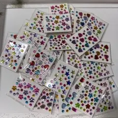 極小 ラインストーンシール 立体デコ用 3枚セット