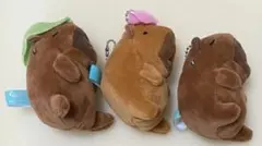 신품 미사용 品！！カピバラさん ぬいぐるみマスコット 3個セット