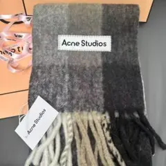 Acne Studios グレー系 チェックマフラー