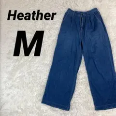 【Heather】ヘザー タックワイドデニムパンツ ジーンズ Mサイズのサムネイル