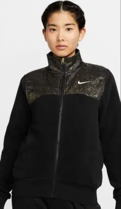 Nike ブラック ジップアップジャケット Lサイズ　タグ付　フリース　完売品