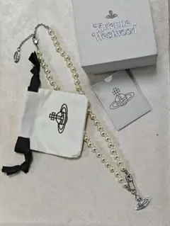 美品 希少 Vivienne Westwood グレーパール二連磁石ネックレス - メルカリ
