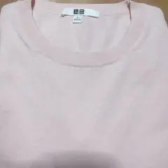 UNIQLO クルーネックセーター Lサイズ　ピンク　コットン