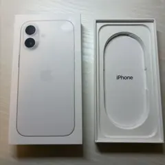 Apple iPhone 16ホワイト 箱 充電ケーブル付き - メルカリ