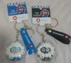 シナモン ミャクミャク キーホルーダー ホワイトブルー&ブラック