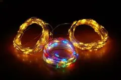 10ｍ　LEDイルミネーション　３個セット　マルチカラーとウォームホワイト