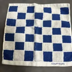 小さなシミアリ♡白×青一松模様♡courrèges クレージュ ハンカチのサムネイル