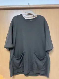 ダークグレー オーバーサイズ Tシャツ ポケット付き