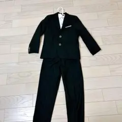 美品 男の子 フォーマルスーツ ブラック 入学式　130 3点セット