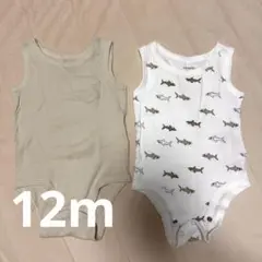 144. Carter's ベビー ロンパース 2枚セット ノースリーブのサムネイル