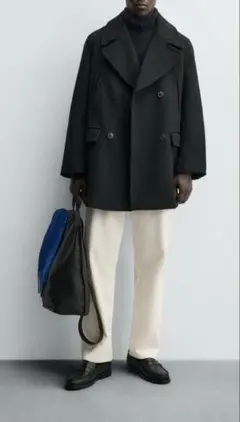 ZARA ピーコート ブラック Mサイズのサムネイル