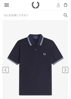 FRED PERRY　M12　ネイビー x アイスブルー　38サイズ