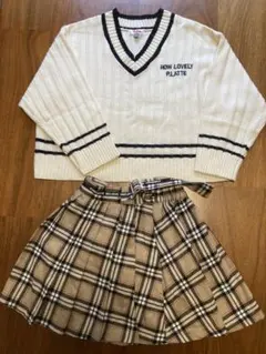 Pink_latte ピンクラテ　セーターとプリーツスカートのセット