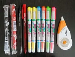 【未使用】サインペン・ボールペン・蛍光ペンセット