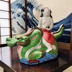 a様用○江戸中期 古伊万里 柿右衛門様式 色絵 独角獅子 避邪 肉厚