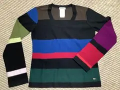 SONIA RYKIEL ボーダーカシミヤ長袖ニット