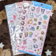 サンリオキャラクター ぷっくりシール 4枚セット