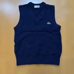 CHEMISE LACOSTE Vネック ニットベスト ネイビー