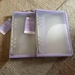 6リングファイル　パープル 2点