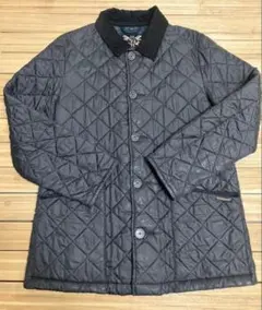 【LAVENHAM】キルティングジャケット ブラック コーデュロイ襟 サイズ40