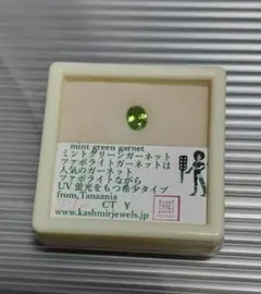 ミントグリーンガーネットルース インクルージョン 傷欠けあり タンザニア産