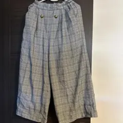 ポンポネット チェック柄165 ＬＬワイドパンツ ガウチョパンツ