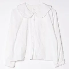 merry jenny フリルカラーブラウス おはなレーステープブラウスのサムネイル