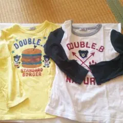 DOUBLE.B ハンバーガー Tシャツ 2枚セット120cm