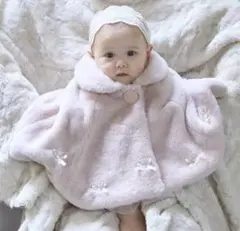 プティマイン 2WAY襟リボンファーケープ