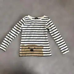 klädskaap ストライプ柄長袖カットソー 120