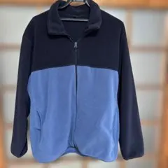 UNIQLO フリースジャケット XL ネイビー/ライトブルー