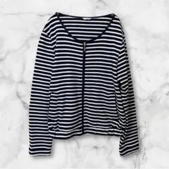 グラシア【L】ジップアップ ブルゾン 大きい シンプル 大人カジュアル 通勤