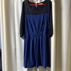 continuier de NICE CLAUP 長袖ひざ丈ワンピース