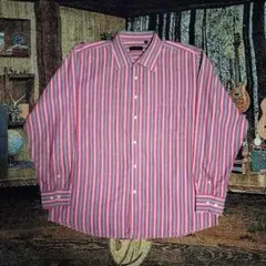 US古着 ストライプ長袖シャツ　90s