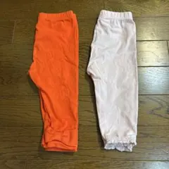 baby Gap ベビー スパッツ 2点セット オレンジ ピンク　6-12Mのサムネイル