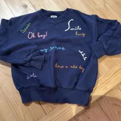 OCEAN&GROUND 刺繍ロゴ ネイビー トレーナー